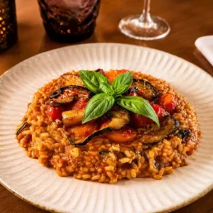 Risotto , restaurant Atlamaro Paris 17 proche Palais des CongrèsVous avez dit : corriger : Palette de sauces signatures & Pain Pita