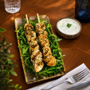 Brochettes de poulet grec
